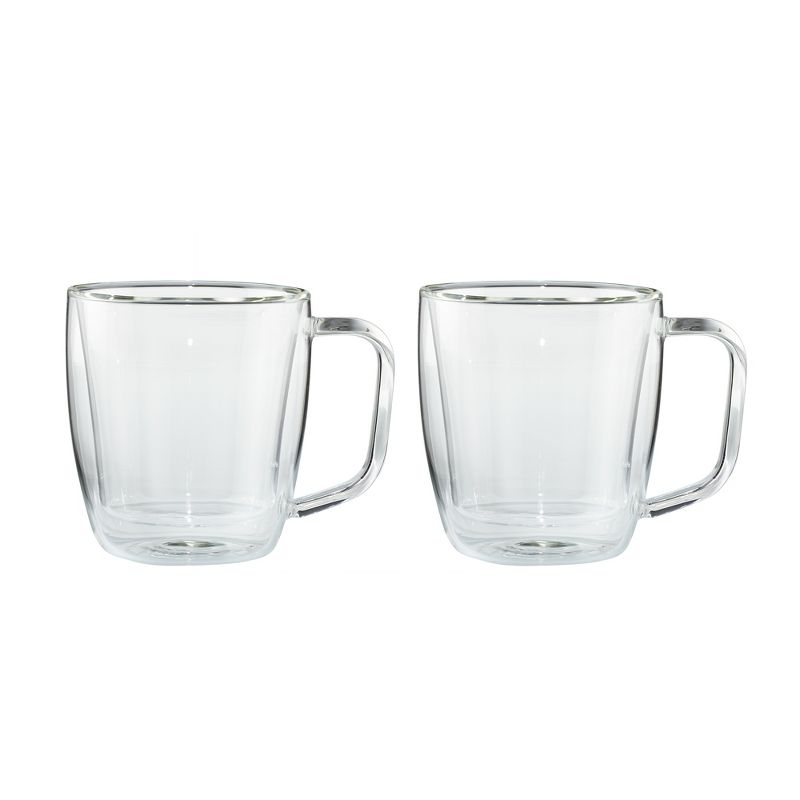 Henckels Cafe Roma 2-pc Double-Wall Glassware 12oz. Glass Coffee Mug Set, 4 of 5