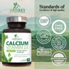 Calcium Supplement with Vitamin D - 1200 mg Calcium Carbonate with 1600 IU of D3 Vitamins - Supports Bone Strength, Teeth - 240 Tablets - 3 of 4
