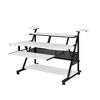 Synthetic Wood Modern Rectangular Music Desk with Speaker Shelves and Cable Management - 4 of 4
