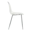 Anybear Modern Simple Transparent Plastic Dining Chair With Silver Metal Legs, Set of 6 - 3 of 4