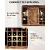 Coucheta 55" Farmhouse Coffee Bar Cabinet with Power Outlet & LED Light - Sliding Barn Door Buffet Cabinet, Removable 12-Bottle Wine Rack - 3 of 4