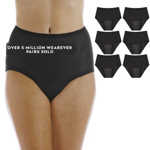 6-Pack Wearever Women's Nylon Incontinence Panties - 1 of 4