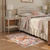 Lahome Modern Butterfly Floral Short Pile Velvet Rectangular Indoor Area Rug - 4 of 4