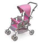 Cruise Folding Inline Double Doll Stroller - Gray/Pink