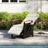 Tangkula 2PCS Patio Rattan Lounge Chair PE Wicker Recliner Chair w/ Adjustable Backrest & Footrest - 4 of 4