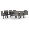 vidaXL Dining Set Grey Poly rattan Large Durable Dining Set - 2 of 4