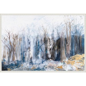 33"x23" The Forest I by Robin Maria Framed Canvas Wall Art Print White - Amanti Art - 1 of 4