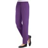 Collections Etc Elastic Waistband with Side Pockets Cotton Knit Pants - 4 of 4