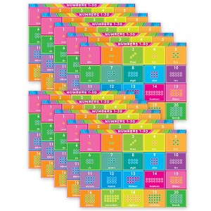 Ashley Productions® Smart Poly® PosterMat Pals™ Space Savers, 13" x 9-1/2", Numbers 1-20, Pack of 10 - 1 of 2