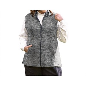 Women's Lyddie Sleeveless Zip Up Fleece Vest - Plus Size - On The Plus Side - 1 of 2