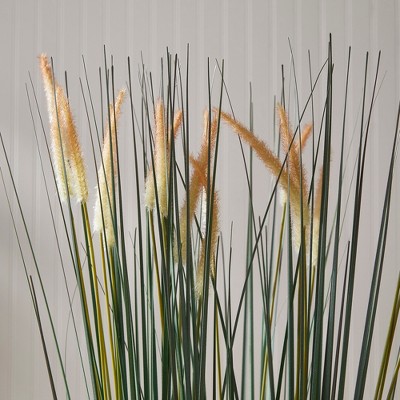 Rustic Multicolor Faux Pampas Grass Potted Plant