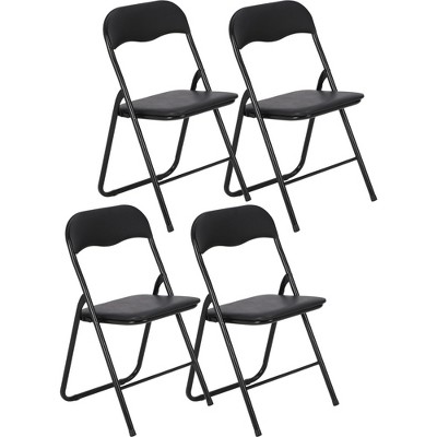 Whizmax Folding Chairs, Outdoor & Indoor Event Portable Metal Folding Chairs with Cushion, Non-Slip Feet Pads Stackable Chairs