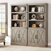 5 Tier Book case with Cabinet, Farmhouse Book Shelf with Storage Doors, 68.7" Tall Wooden 5 Shelf Book Case for Home Office, Living Room - 3 of 4