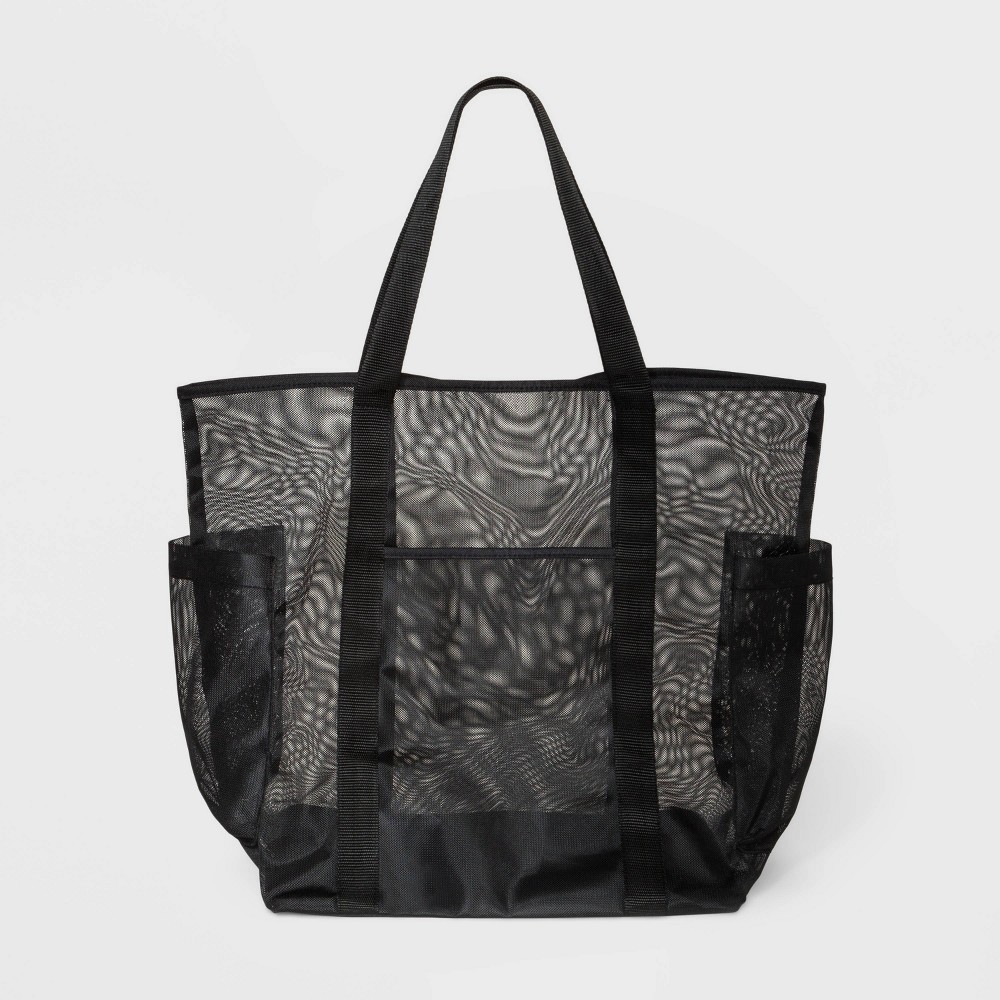 Mesh Tote Handbag - Shade & Shore™ Black ( CASE OF 2) 