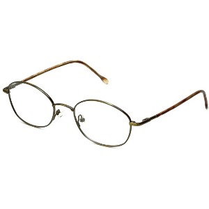 Flex Plus by Vivid FP-82 Designer Reading Eye Glasses in Antique Gold 50mm +3.00 | Unisex | Round Shape | Medium Fit - 1 of 4