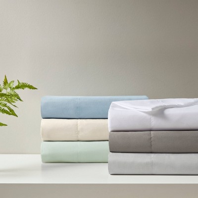 Light Grey Queen Woven Microfiber Sheet Set