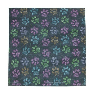 CTM Colorful Dog Paw Print Bandana - 1 of 4