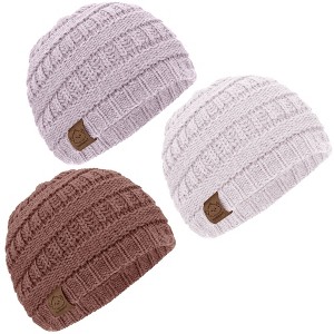KeaBabies 3pk Warmzy Baby Beanies, 0-36 months Baby Hats, Baby Winter Hat for Newborn, Infant, Toddlers, Boys, Girls - 1 of 4