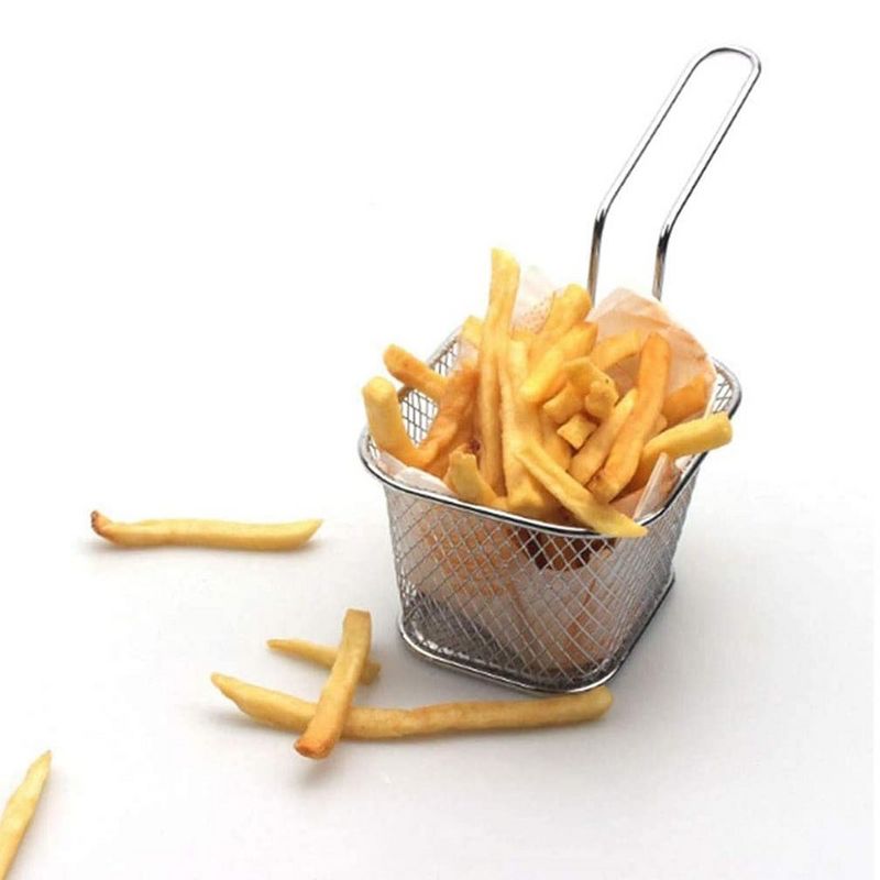 Cheer Collection Mini Square French Fry Baskets, 4 Pack, 5 of 8