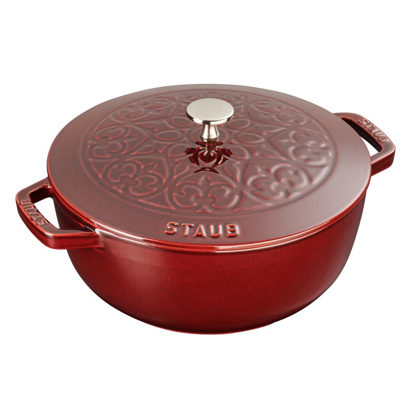 STAUB Cast Iron 3.75-qt Essential French Oven with Lilly Lid, 1 of 7