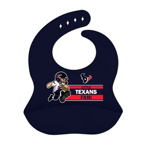 BabyFanatic Officially Licensed Unisex Silicone Baby Bib - NFL Houston Texans - 1 of 3
