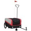 vidaXL Bike Trailer Black and Red 99.2 lb Iron - 2 of 4