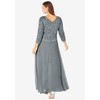Roaman's Women's Plus Size Lace Popover Gown - 3 of 4