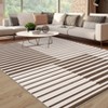 Modern Area Rug Casual Indoor Rug Washable Non Slip Thin Abstract Geometric Striped Rug for Living Room Office - 2 of 4