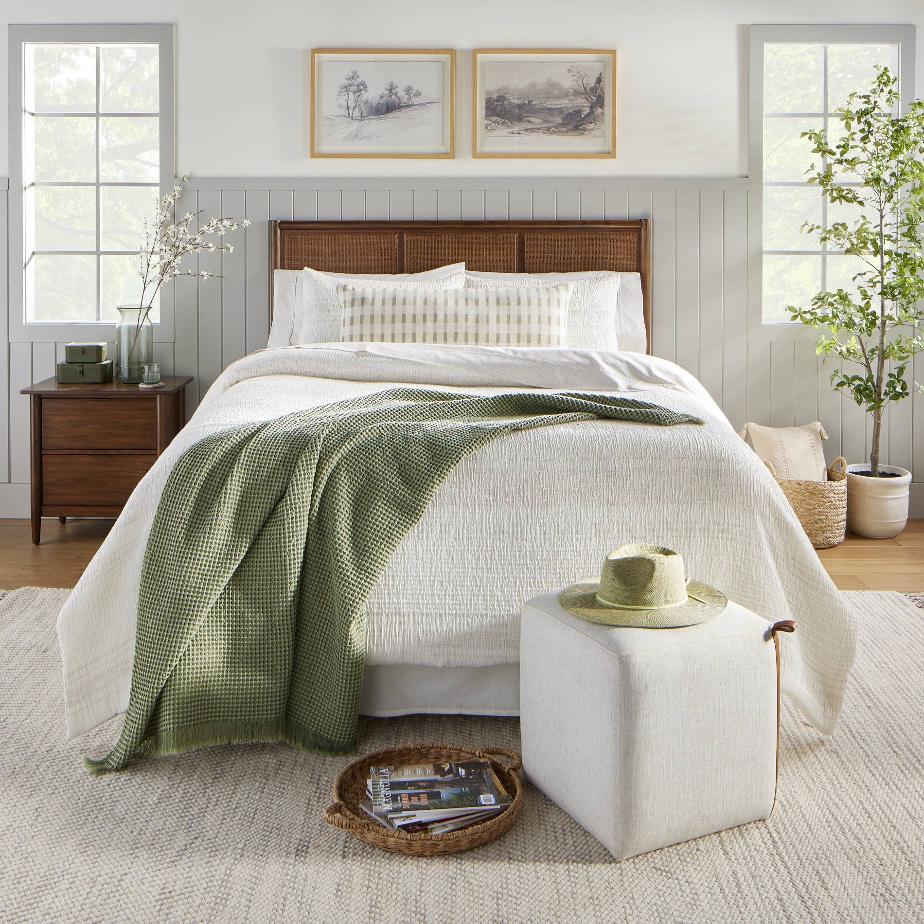 3pc Heather Stripe Comforter Bedding Set Twilight Taupe - Hearth & Hand™ with Magnolia