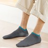 Anna-Kaci Men's No - Show Athletic Socks 6pk with Accents - Dark Gray - 2 of 4