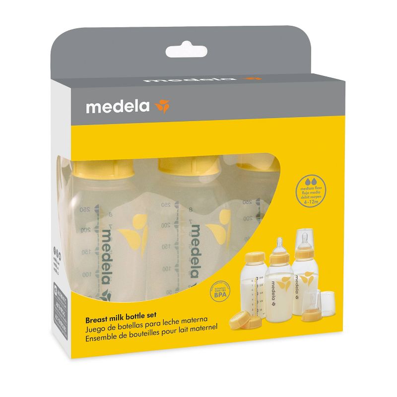 Medela Breast Milk Bottle, Collection and Storage Containers Set -3pk/8oz, 3 of 6