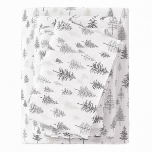 100% Cotton Lodge Print Flannel Sheet Set - Great Bay Home - 1 of 4