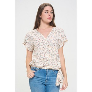 WEST K Women's Dallas Side-Tie Dolman Sleeve Top - 1 of 4