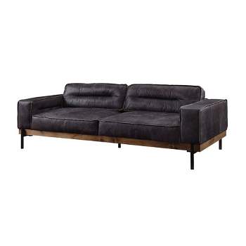 96" Silchester Sofa Antique Top Grain Leather Brown - Acme Furniture