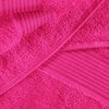 Ultra Soft 6 Pack Cotton Towel Set, Hot Pink Bath Towels 28x55 Inches, Hand Towels 16x24 Inches Wash Cloths 12x12 - 2 of 4