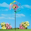 Collections Etc Solar Powered Fiber Optic Kaleidoscope Wind Spinner Garden Stake - 3 of 3