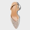 Women's Isabel Embellished Slingback Kitten Heels - A New Day™ Clear - 3 of 4