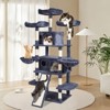 VEVOR Cat Tree for Indoor Cats, 68.5" Cat Tower with 2 Cat Condos, Sisal Scratching Post, Hammocks, Top Perches, Jumping Platforms and Ramp - 2 of 4
