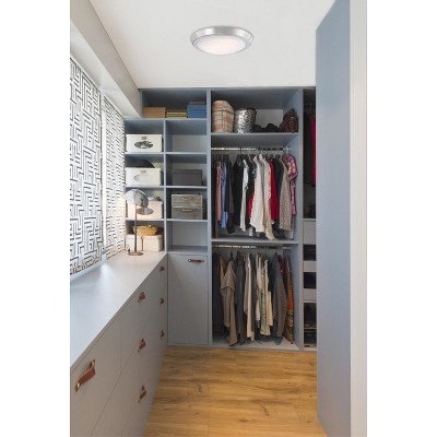 Sleek 11" Brushed Nickel LED Flush Mount Ceiling Light