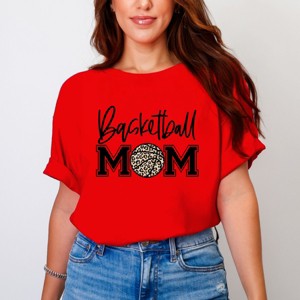 Simply Sage Market Basketball Mom Colorful Black Garment Dyed Tee - 1 of 4