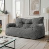 Pamapic Bean Bag Chair, Cozy Corduroy Lazy Bean Bag Sofa, 2 Seat for Home-Gray - 3 of 4