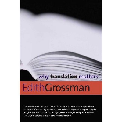 Why Translation Matters - (Why X Matters) by  Edith Grossman (Paperback)