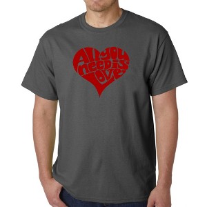 LA Pop Art Men's Word Art T-shirt - All You Need Is Love - 1 of 4
