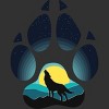 Boy's Design By Humans Wolf's paw. The wolf and the moon By ArtistDreams T-Shirt - 2 of 3