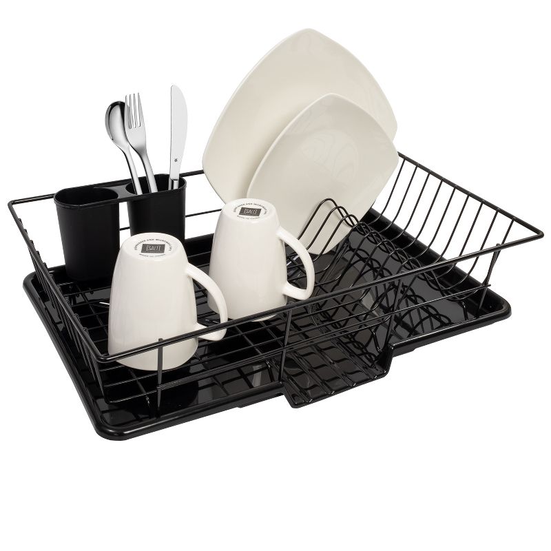 Steel 3-Piece Large Dish Drainer by Sweet Home Collection™, 1 of 6