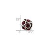 Black Bow Jewelry Sterling Silver with Crystals June Raspberry Bubble Bead Charm - 2 of 3