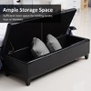 Dexmalle 51"  Faux Leather Ottoman Storage Bench,Black - 4 of 4