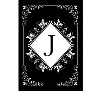 Briarwood Lane Everyday Double Sided Garden Flag 12x18 For Outdoor Black and White Monogram J Garden Flag Flags For Outside - 1 of 4