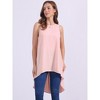 INSPIRE CHIC Women's Casual High Low Blouse Sleeveless Crewneck Asymmetrical Hem Flowy Blouse - 4 of 4