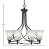 Toltec Lighting Capri 8 - Light Chandelier in  Dark Granite with 5.5" Fluted Italian Ice Shade - 2 of 2